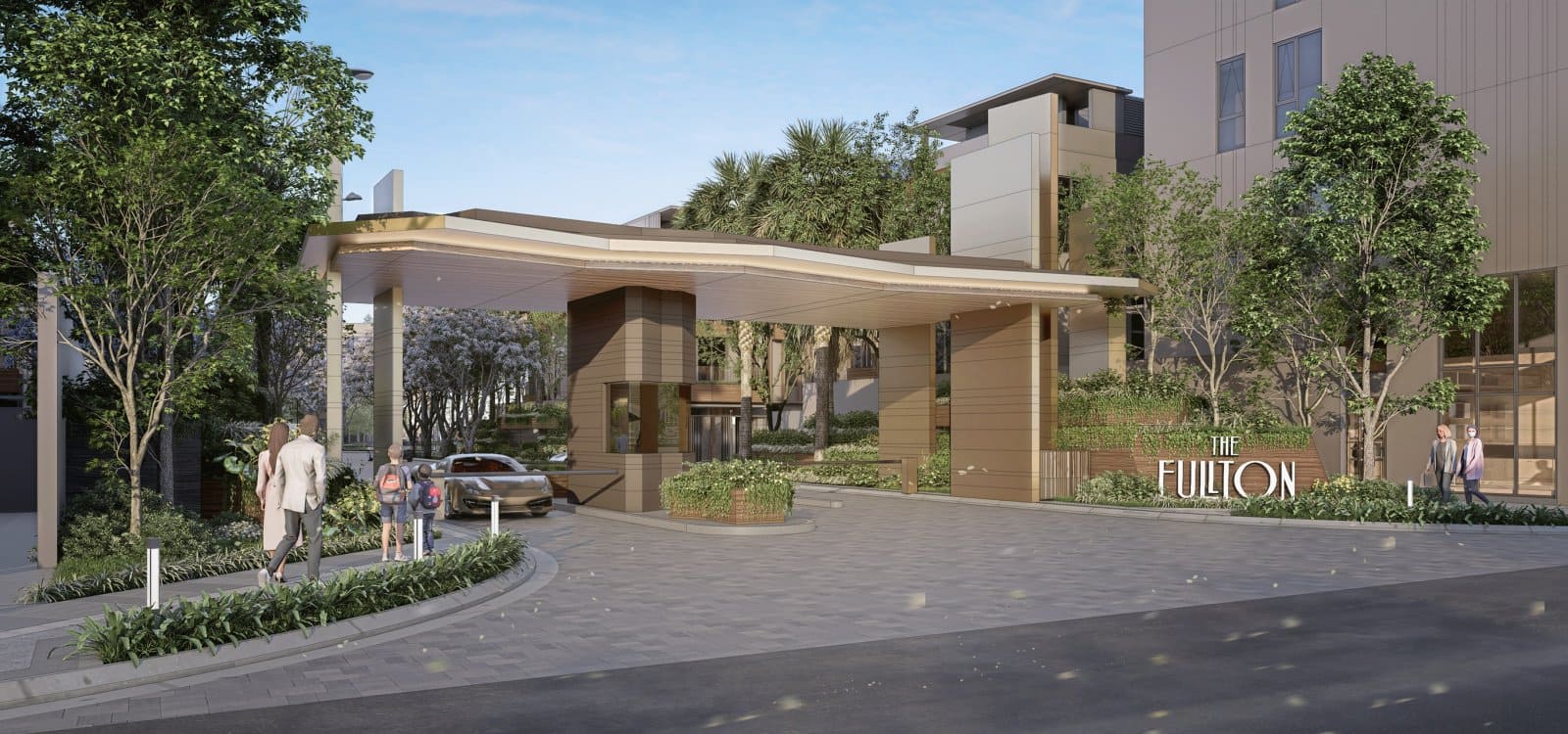 Cổng chào của The Fullton CapitaLand, dự án mới trong khu đô thị Vinhomes Ocean Park 3, Hưng Yên.
