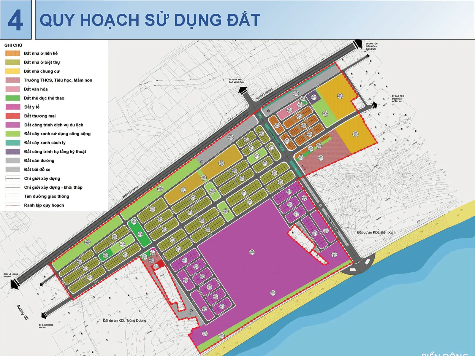 Quy hoạch sử dụng đất dự án Sun Group Vũng Tàu, đường 3 Tháng 2, Phường 10, Vũng Tàu.