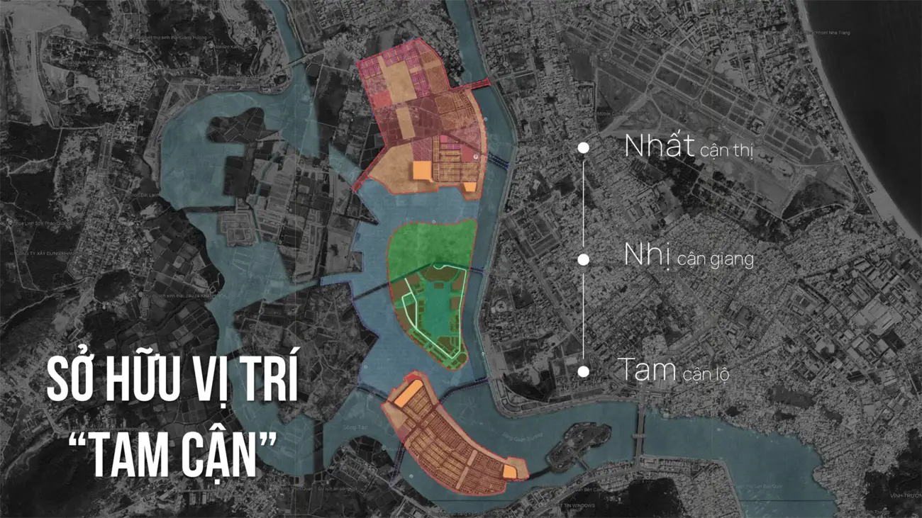 Dự án Charmora City tại phường Nam Nha Trang, ba mặt giáp sông, quy mô 226 ha.