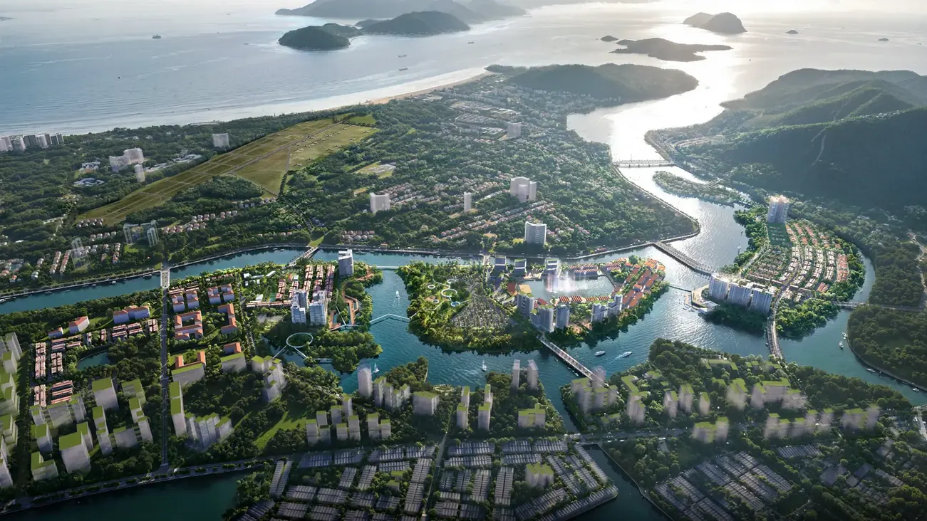 Phối cảnh dự án Charmora City – khu đô thị hỗn hợp ven sông kề biển đẳng cấp quốc tế tại Khánh Hòa.